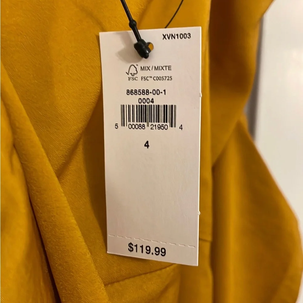 Banana Republic maxi dress, yellow, NWT Sz 4 wedding guest or bridesmaid - Picture 8 of 12
